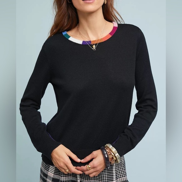 SPLENDID X Margherita Color-block Trim Long Sleeve Sweater - Picture 2 of 7